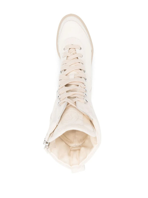 logo-patch combat boots